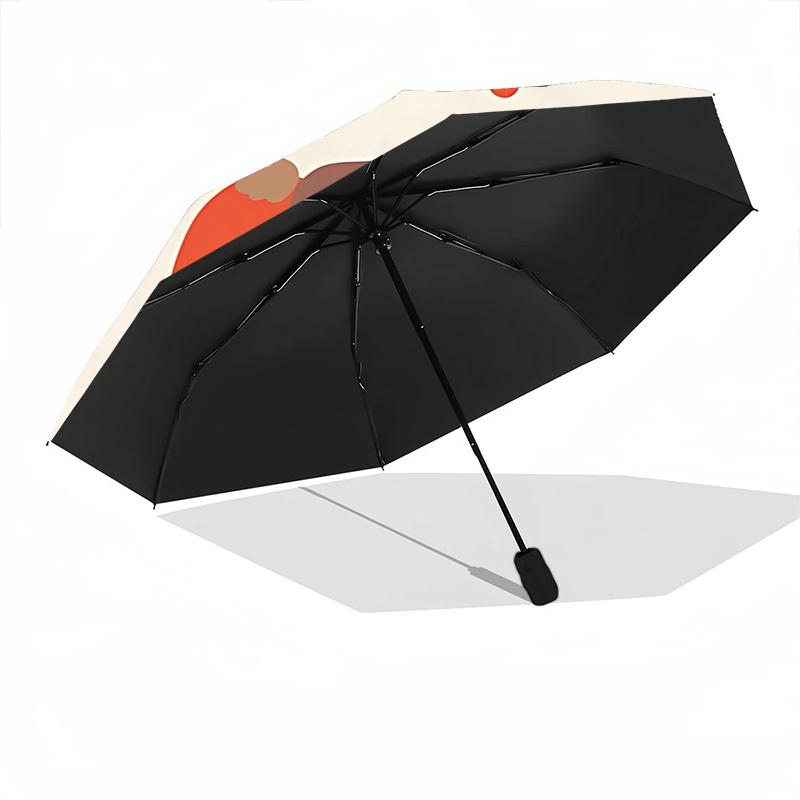 1pc Dogs Heart Open/Close Folding Umbrella, All- Portable Umbrella for & Men, Stylish Accessory (Holiday Gift) 8-Rib Yy251213125