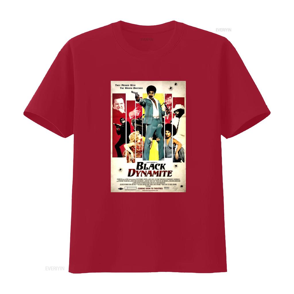 Vintage Retro Black Dynamite Classic Movie Poster Print Casual T Shirt vintage Washed Slightly Unisex Stylish Versatile
