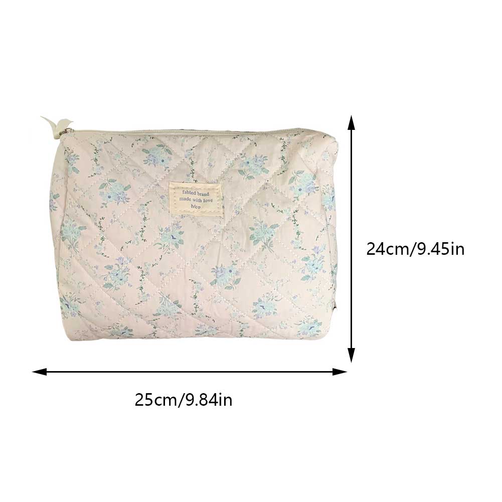 Cosmetic Storage Bag Large Capacity Checkered Makeup Bag Travel Makeup Case Lightweight Toiletry Zipper Storage Pouch for Girl