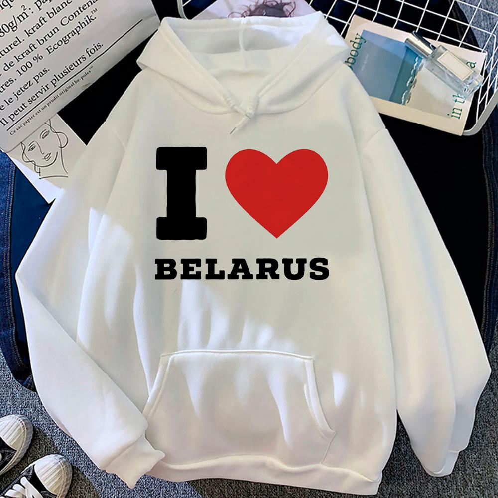 Belarus Hoodies Women 90s Graphic Aesthetic Long Sleeve Top Clothing Female Harajuku Hood
