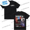 Rapper Maka Aura Tour Merch T Shirts Unisex Wounisex Fashion Vintage Street Tshirt Casual Cotton Short Sleeve Tshirt Streetwear Black