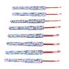 8pcs Crochet Hooks Ergonomic Design Comfortable Handle Easy Identification Compact Portable Knitting Supplies
