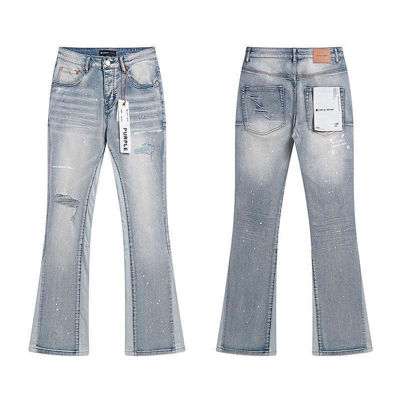 The BAY Paarse Merk Slim Fit Micro Flare Elastische Jeans voor Lente en Herfst 32
