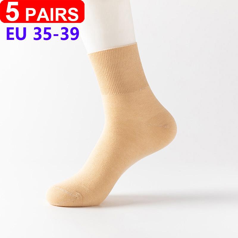 5 Pairs/pack Plus Size Prevent Varicose Veins Socks Women Diabetics Patients Cotton Loose Mouth Sock Men Women Comfortable Meias