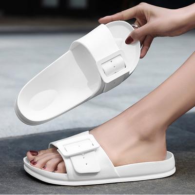 Fashion Shevalues Women's Summer Slippers New Outdoor EVA Non-slip Beach Slides With Adjustable Buckle Women Fashion Indoor Flat Sandals