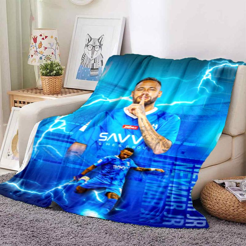 Santos FC Brazilian football player striker Neymar da Silva Santos Júnior blanket portable four season home bed office travel break warm blanket H1