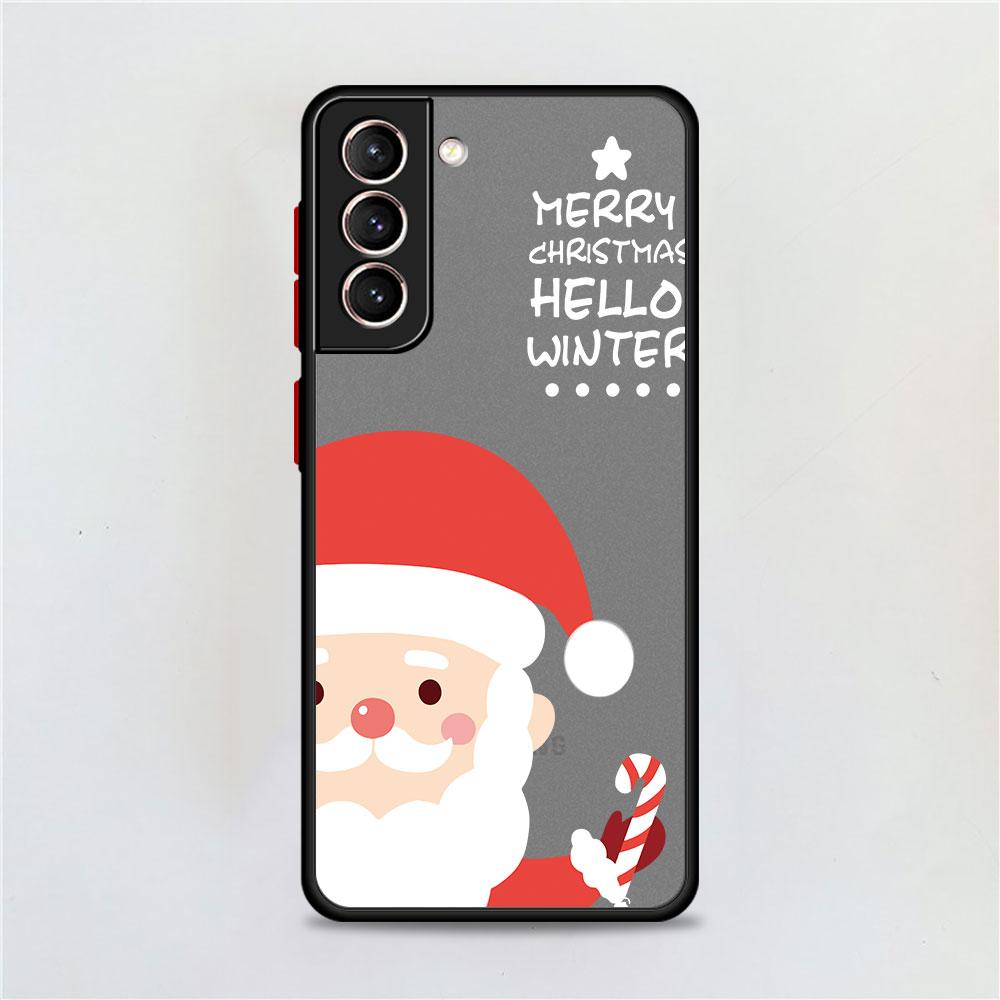 

Снеговик Рождество Матовый чехол для Samsung Galaxy S22 S20 S21 FE S10 S9 Plus S8 Capa Note 20 Ultra 10 Lite Чехол для телефона Samsung Note 20
