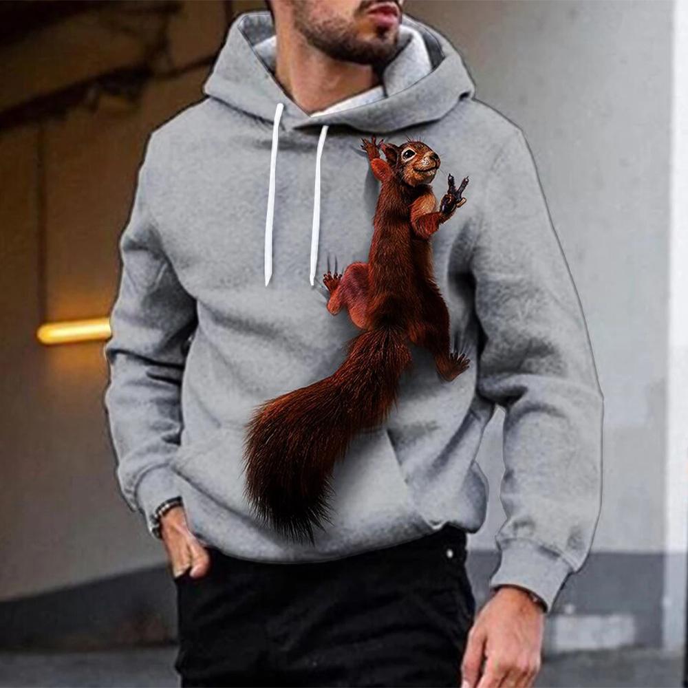 Sweats à capuche animaux drôles Graphique écureuil Imprimé 3D Homme Femme Mode Streetwear Pulls à capuche Sweat-shirts à capuche Vêtements pour enfants