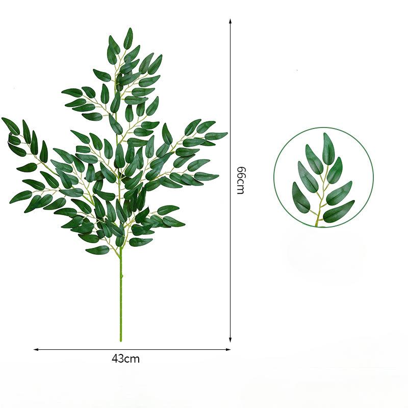 

2 шт. Имитация зеленых растений и листьев ивы, украшения из искусственных цветов для помещений, материалы для украшения свадебных цветов