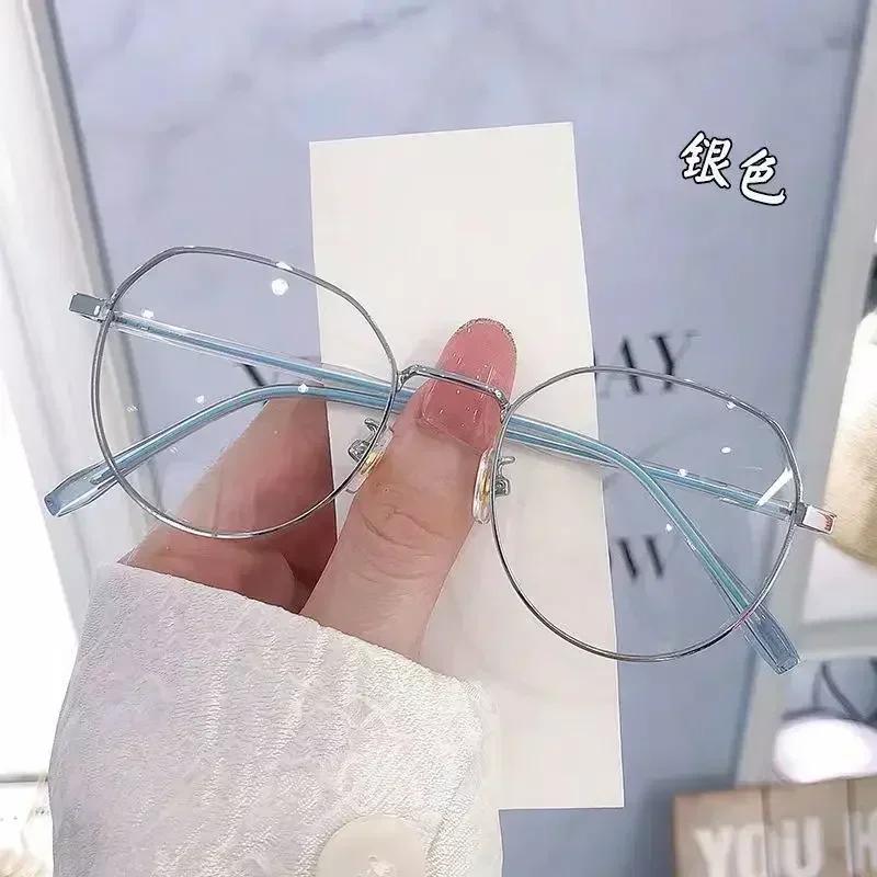 Anti Blue Light Metal Polygons Myopia Glasses Women Men Computer Myopic Optical Eyeglasses Unisex  De Grau Femininos