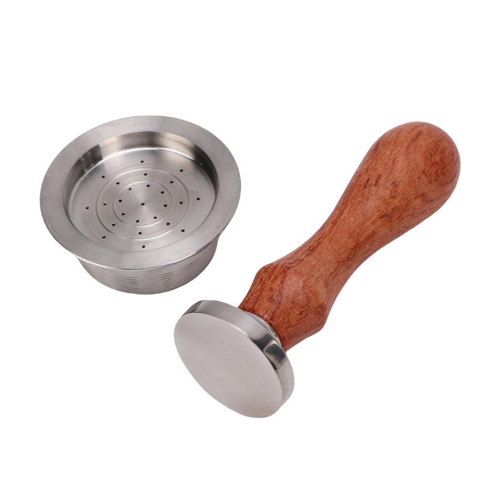 Reusable Coffee Capsule Fit for Mio Coffee Makers Stainless Steel Refillable Coffee Filter Pod with Tamper Brush and Spoon