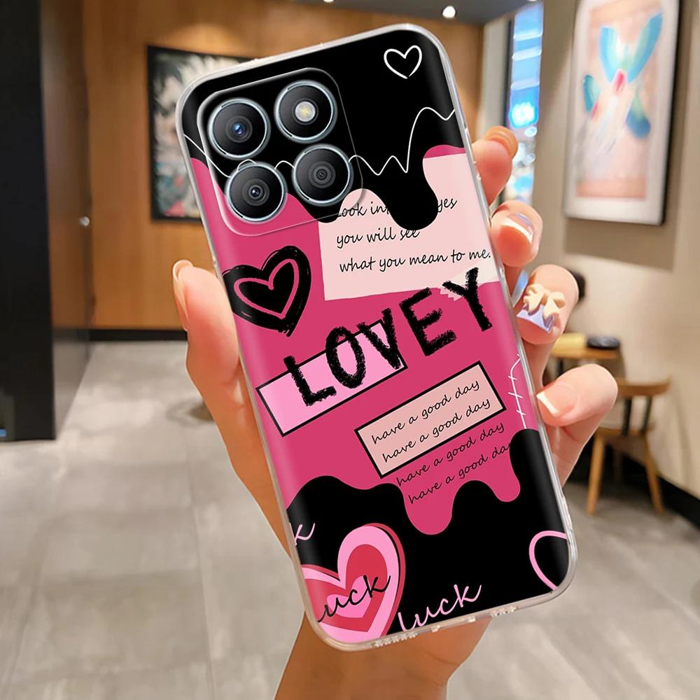 Für Honor X8b Handyhülle Bunte Muster Hülle Abdeckung Für Honor X8B HonorX8b Transparent Weiches Silikon Anti-Drop Stoßfänger Fundas Capa