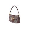 New COACH Soho Fabric With Leather Crescent Bag, Shoulder Bag Regular Women's Oak & Gray CJ814-B4S0M