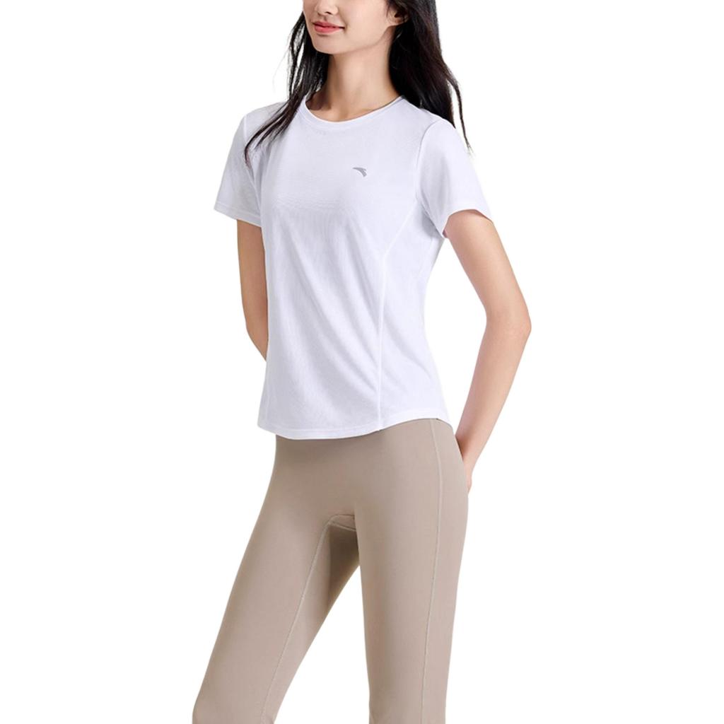 Anta Plain Sports Casual Simple Round Neck Pullover Short Sleeve T-Shirt Women Tops 962527112-7