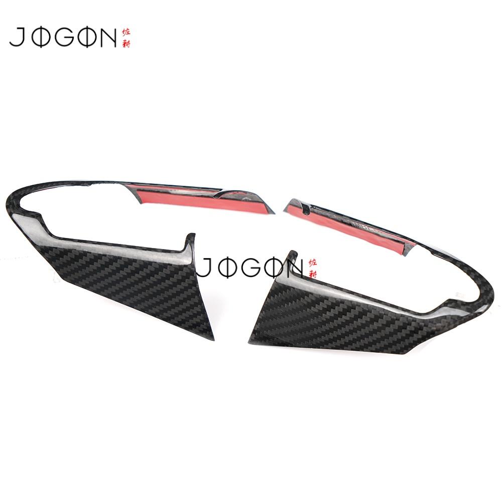 Real Dry Carbon Fiber Car Interior Steering Wheel Button Strip Cover Trim Accessories For Toyota Corolla GR  2024 2025