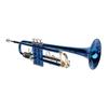 Bb Standard Trumpet Blue Color Copper Gold Keys Beginner Trumpet for Performance and Practice