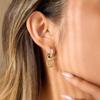 Luxe 18K goud, bijpassende strass liefdesslot oorbellen sieraden