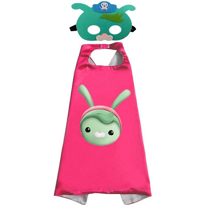 

The 2pcs Octonauts Anime Costume Cosplay Comic Superhero Cloak Mask Dress Fancy