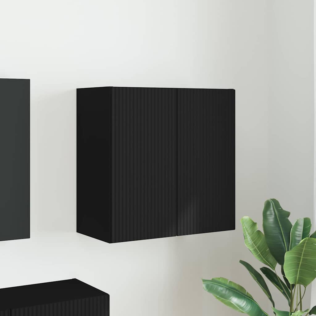 Wall Mounted TV Cabinet Black 59.5 x 31 x 60 cm Particleboard
