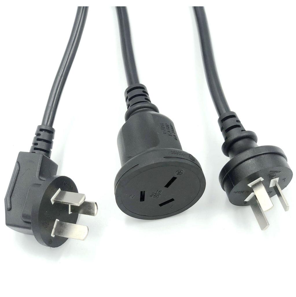 CCC 90° Right Angle Elbow Two-Pin Power Cord with China Standard Female Socket Extension