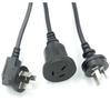 CCC 90° Right Angle Elbow Two-Pin Power Cord with China Standard Female Socket Extension