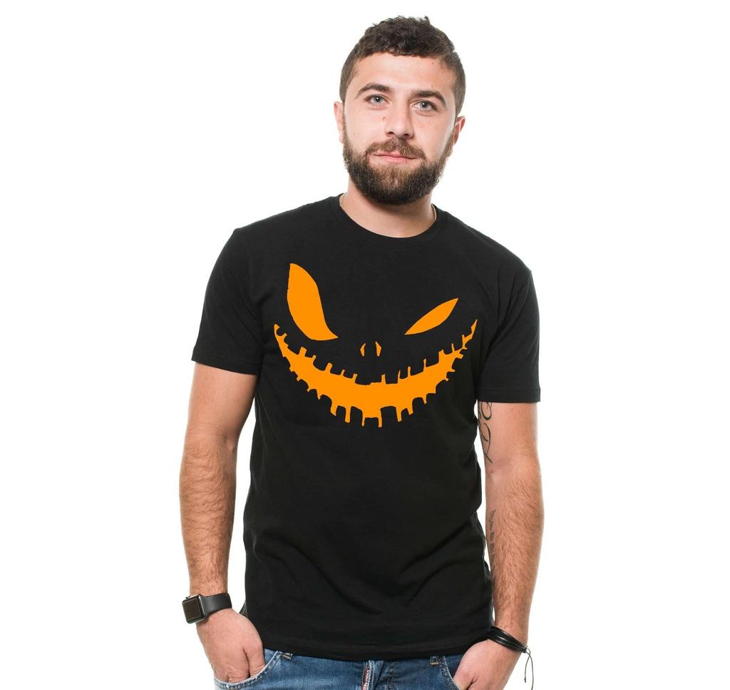 Halloween Smile Shirt Halloween Party Tee Shirt Halloween Pumpkin Face Shirt