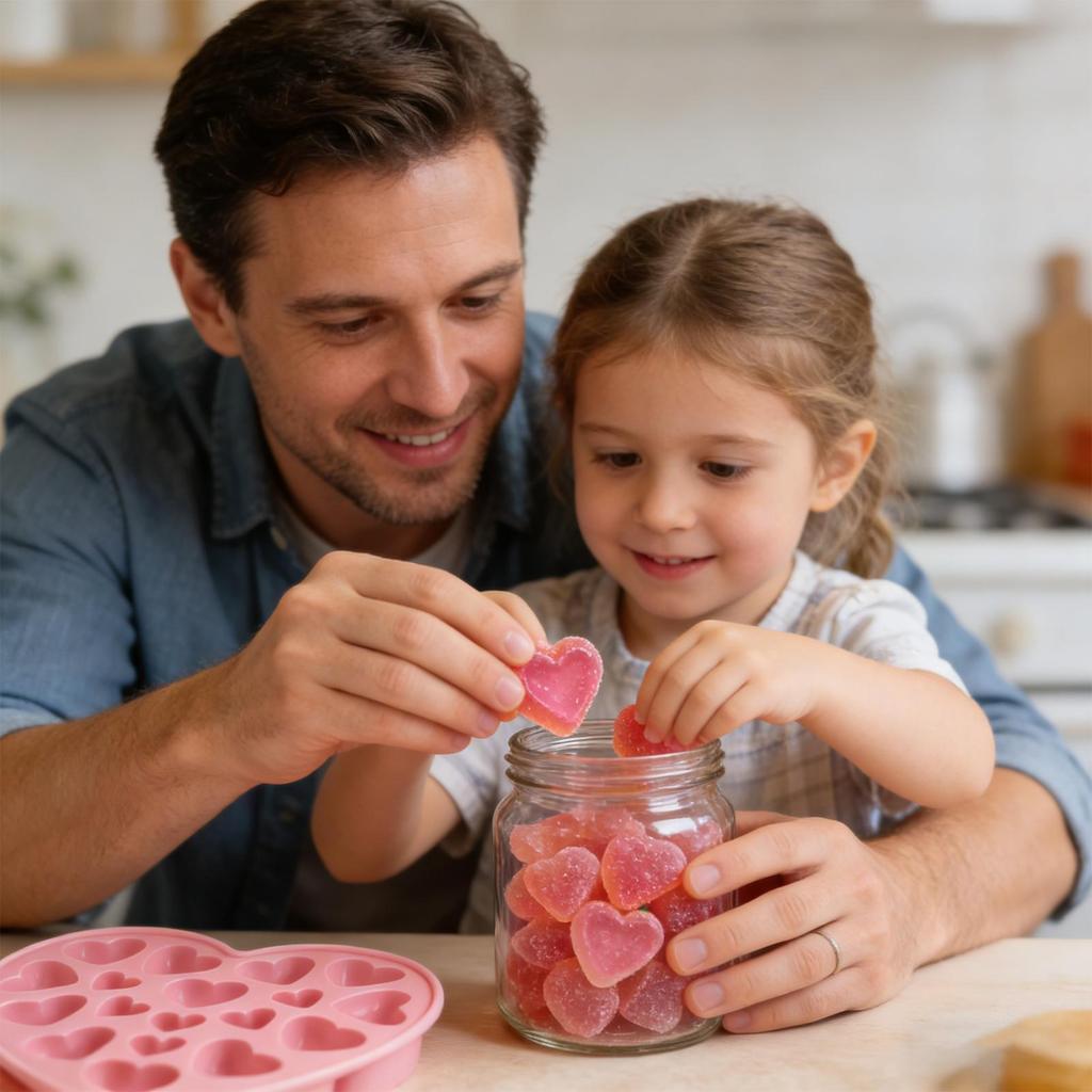 Valentine's Day 18 Cavities Heart Silicone Mold Food Grade Chocolate Mold For Candies Jellies, Multi-Cavity Baking Mould