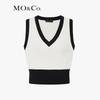 MO&Co. Women's V-Neck Short Knit Tank Top