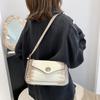 New Textured Genuine Leather Mini Messenger Bag Korean Style Temperament Wild Flap Small Square Bag Simple Messenger Bag for Women