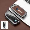 Leather Car Smart Remote Key Case Cover Keychain For 2023 BMW Energy Ix I7 XM X7 7 Series Keyless Protector Shell Accessories JK4