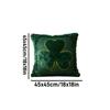 1 St. Patrick's Day Plush Pillowcase 18X18 Inches, Soft Giant Clover Shaped Pillowcase, Suitable for Bedroom