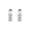 White Clover Bad Batz Maru Sanrio Characters Stainless Steel Earrings Half Hoop (2 Pieces Both Ears) SAST-P010SV