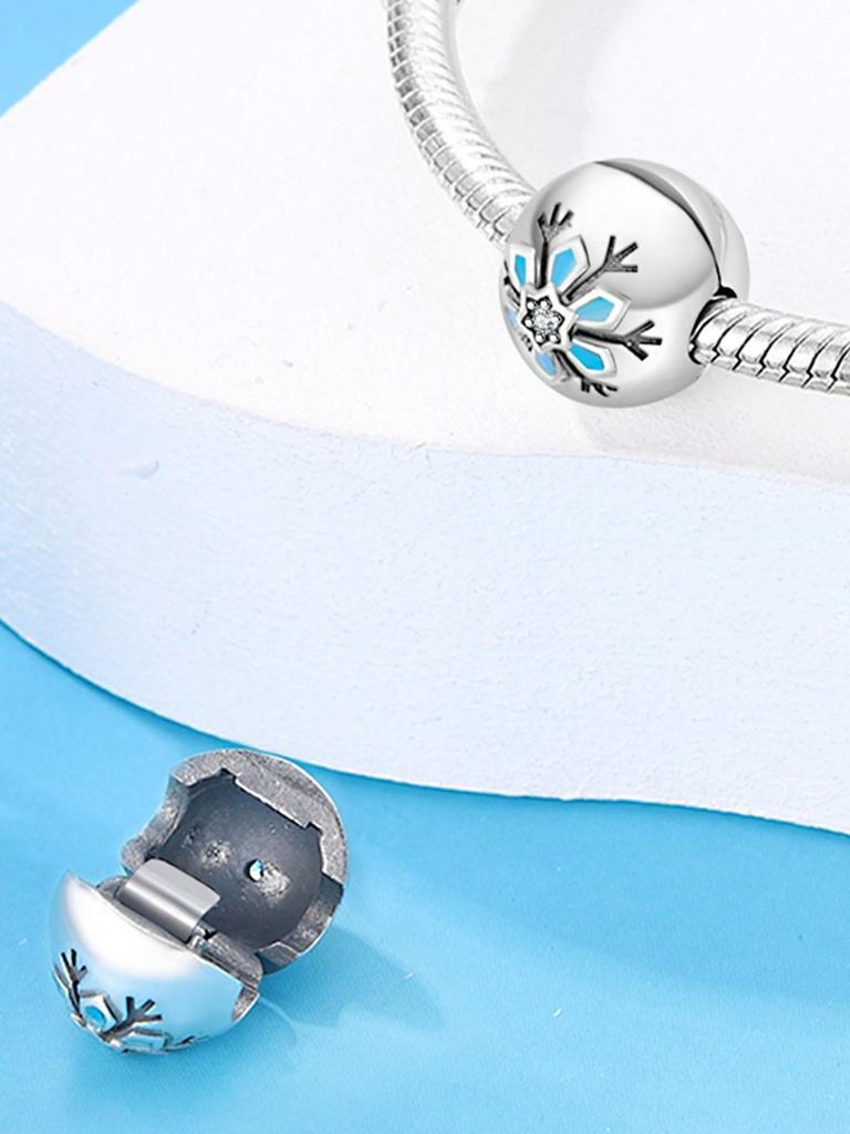 Charms Plata Fritillaria Snowflake Beads Charm Copper Plated Fit Copperoriginal Bracelet For Jewelry Making Diy Charm