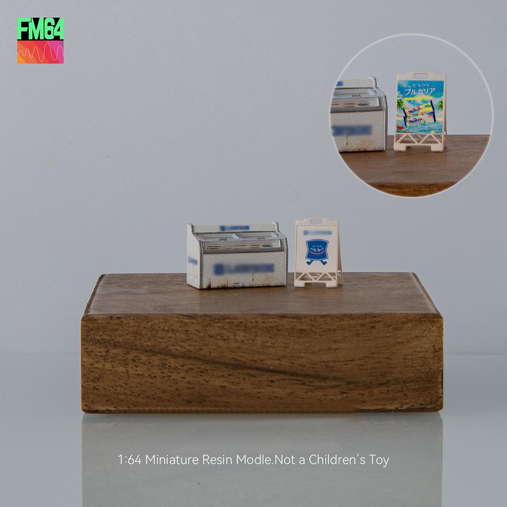 Kicarmod 1:64 Convenience Store Freezer 3D Printing Resin Model Material Miniature Scene