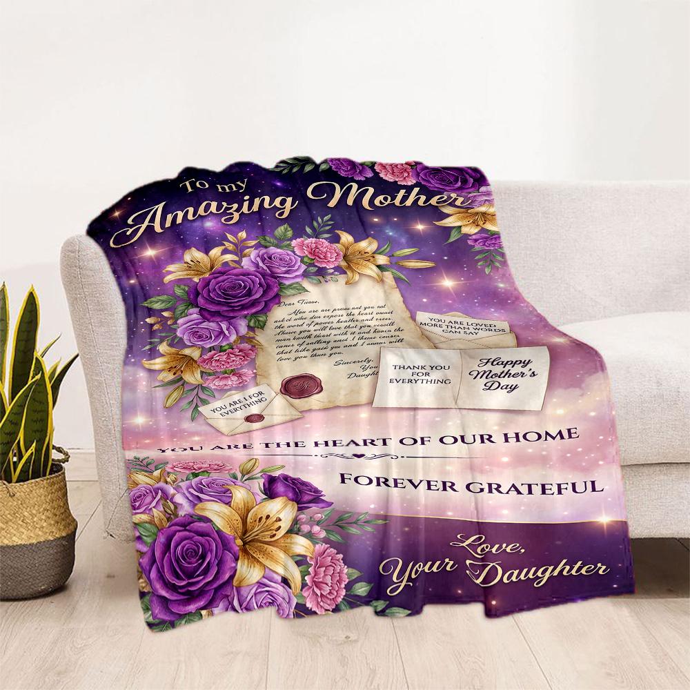 Mother's Love And Inspiration Blanket Suitable for sofas,travel, living rooms also a good gift for friends and family Suitable for all seasons.