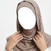 Soft Elastic Instant Hijab Cap Stretchable Head Wrap Hat Fashion Pull on Hijab  Daily Wear