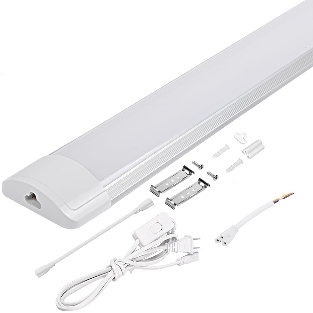 

Светодиодный люминесцентный базовый светильник для кухни MAGOKORO с выключателем, 40 Вт, тонкий, интегрированный светильник, 120 см, дневной белый (5000K), 5400 люмен, 36 Вт мощность