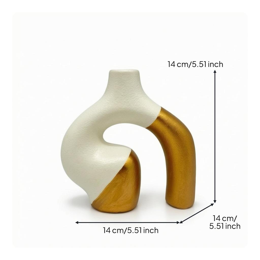 Abstract Vase Decorative Hollow Sculptural Flower Holder for Art Lovers, Living Proponents,