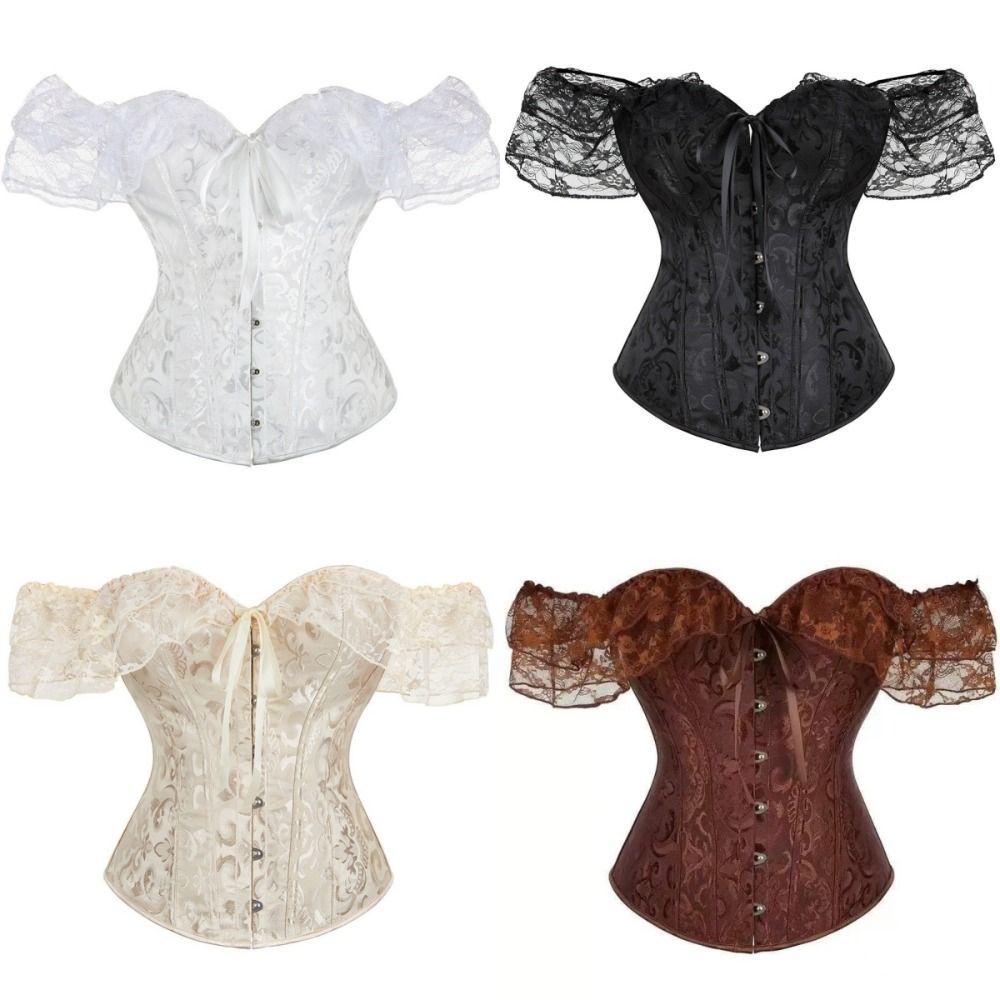 Vintage Corset Bustier Top Sexy Corset Waist Trainer New Jacquard Underbust Corset  Women Gift