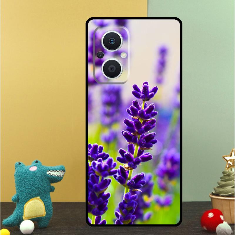 Lavender Purple Flowers Case For OPPO Reno 15 15F 14 13 12 11 10 Pro 14F 13F 12F 11F 8T OPPO Find X9 X8 X6 Pro Cover