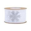 Christmas Polyester Ribbon Festive Decoration Snowflake Ribbon Seasonal Ribbon for Gift Wrapping and Tree Decoration