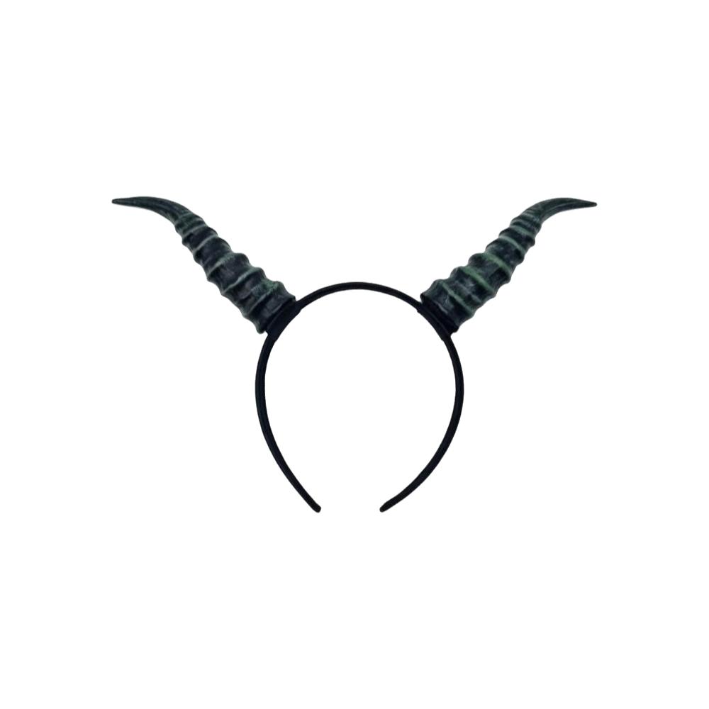 Cosplay Demon Horns Headwear Gothic Cow Horn Hair Hoop Halloween Devil Headband Photo Props