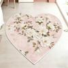 Flower Pattern Bedroom Decor Pink Carpet Home Thick Plush Rug Heart Shape Carpets for Living Room Fluffy Soft Bedside Floor Mat
