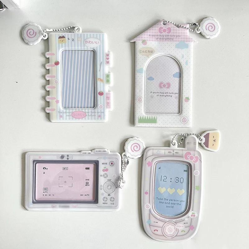 3 Inch Photo Card Holder Kpop Idol Photocard Holder ID Card Student Card Holder Protecter School Stationery Bag Pendant