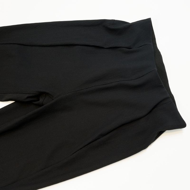 Dámské žebrované kalhoty na jógu s vysokým pasem a rozšířenými nohavicemi se zipem na lemu - Pohodlný a elastický střih