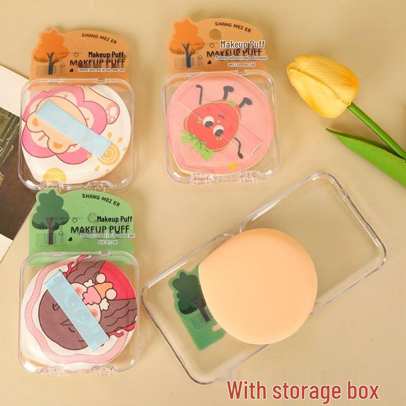 Cartoon Water Drop Soft Dual-Use Puff for Cream & Liquid Foundation