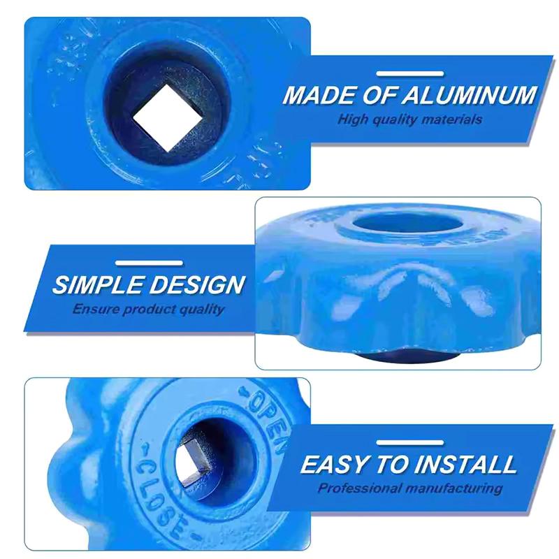 Aluminum Outside Hose Bib Replacement 8Mm Square Hole Round Wheel Handle Cylinder Valve Gas Valve For Industrial Stove Types