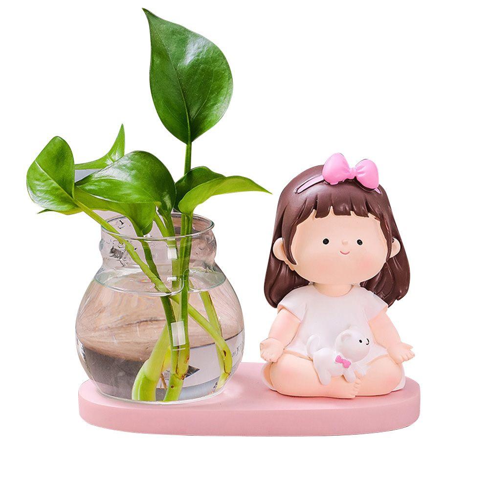 

Yoga Girl Living Room Decoration Flower Arrangement Glass Vase Hydroponic Vase Plant Flower Pot 1