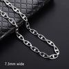 Handmade Stainless Steel Link Geometric Chain Necklace for Women Men Chunky Gold Choker Punk Hiphop Boy Metal Jewelry Gift