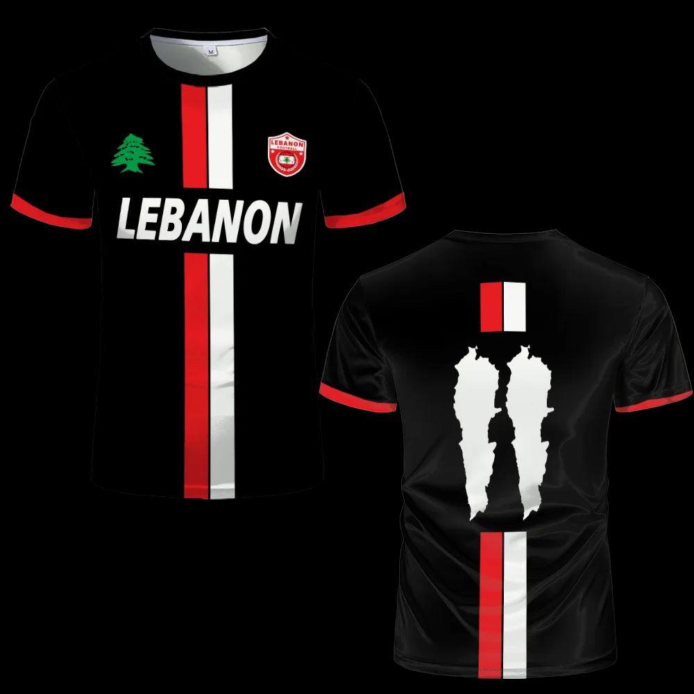 Lebanon Football Jersey T Shirts Adult & Kids 3D Printed Sports Soccer Uniforms Men's Lebanese Flag Clothing Women's T-shirt